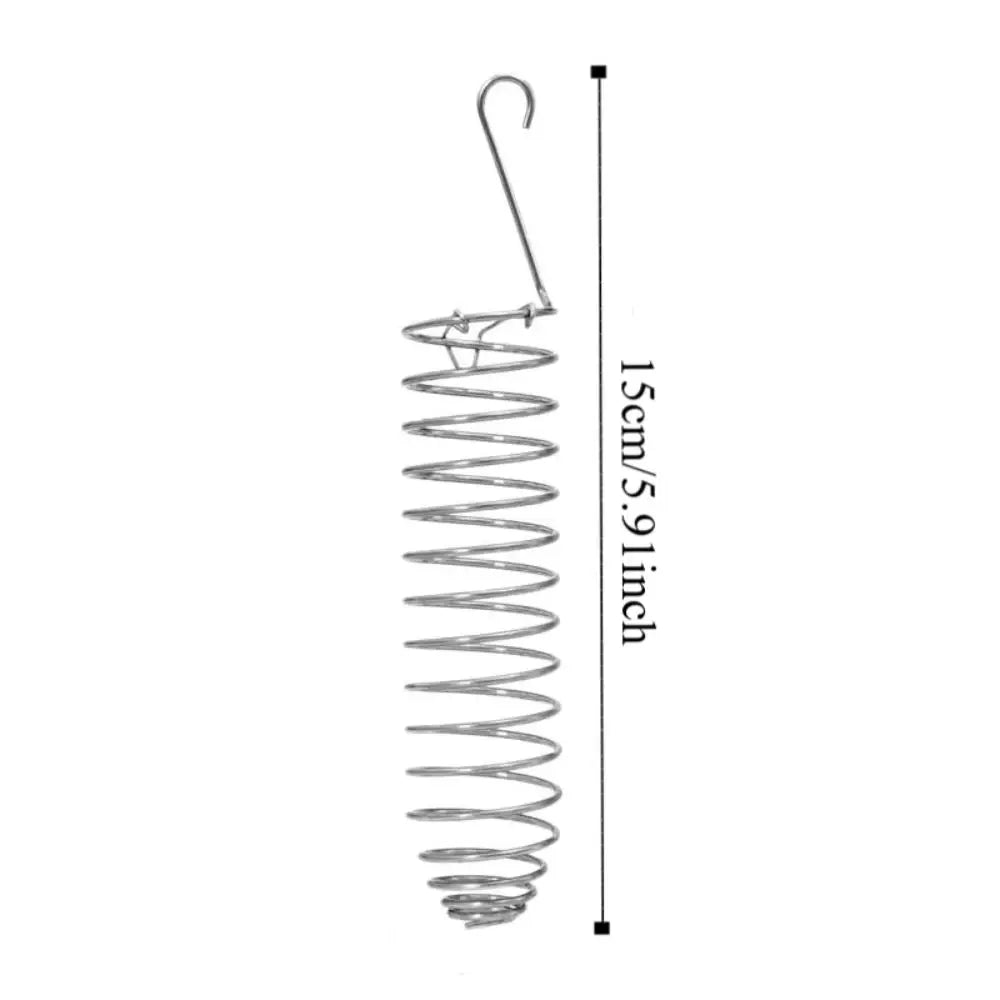 Stainless Steel Spiral Bird Feeder - Hanging Forage Basket