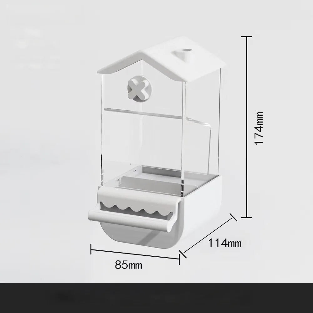 Automatic Parrot Feeder – No Mess Bird Cage Food Box