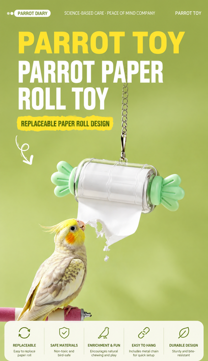Parrot Candy Paper Roll Chew Toy