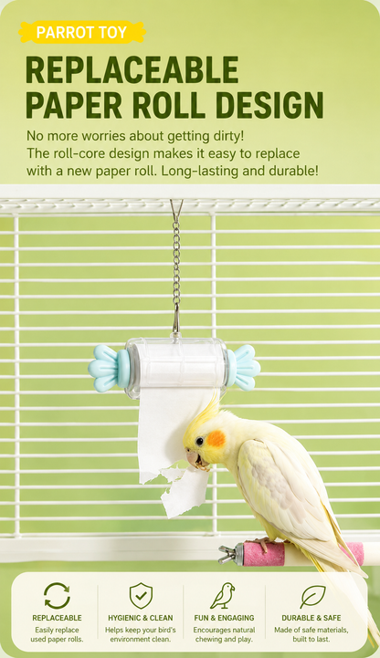 Parrot Candy Paper Roll Chew Toy