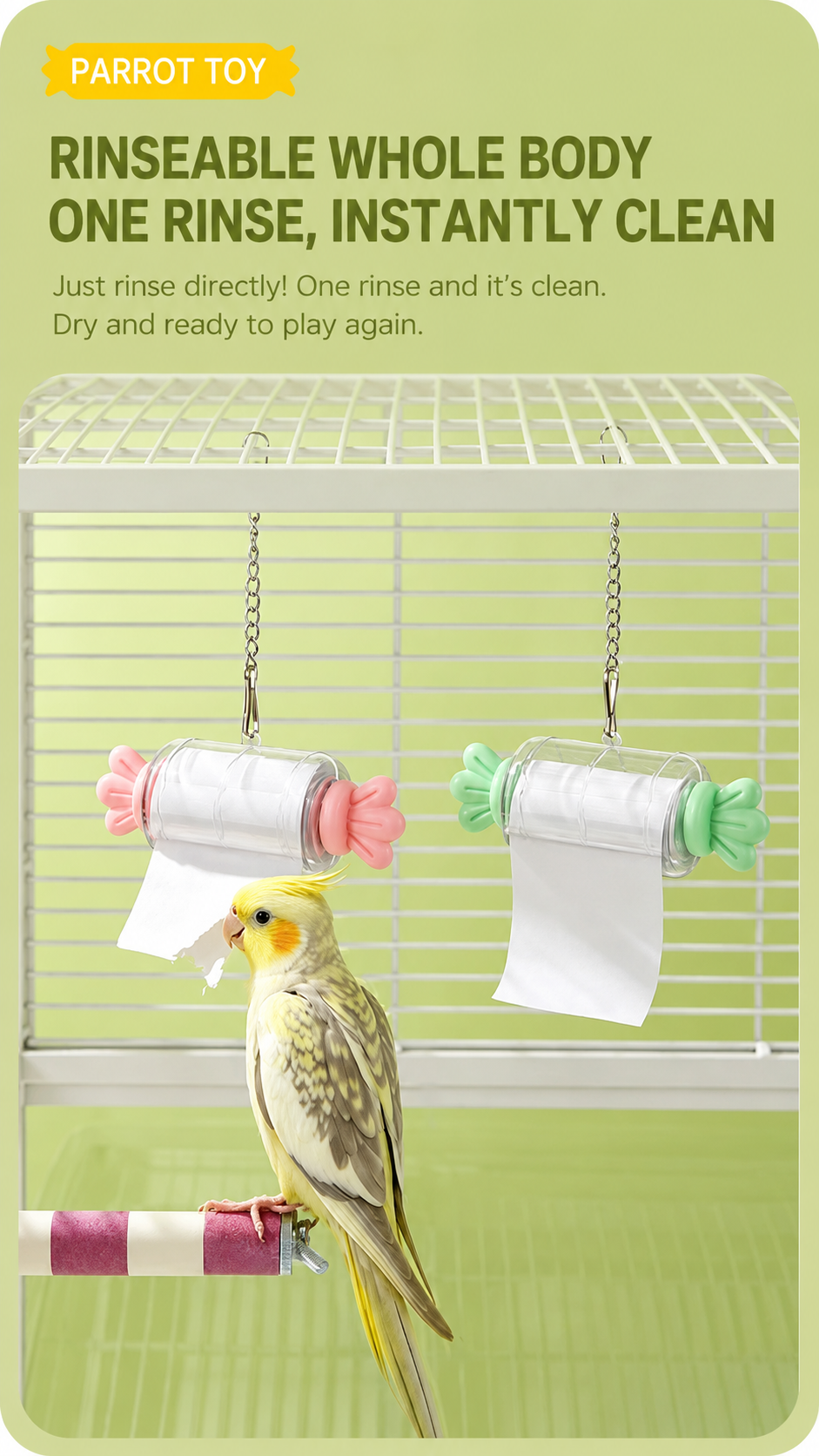 Parrot Candy Paper Roll Chew Toy