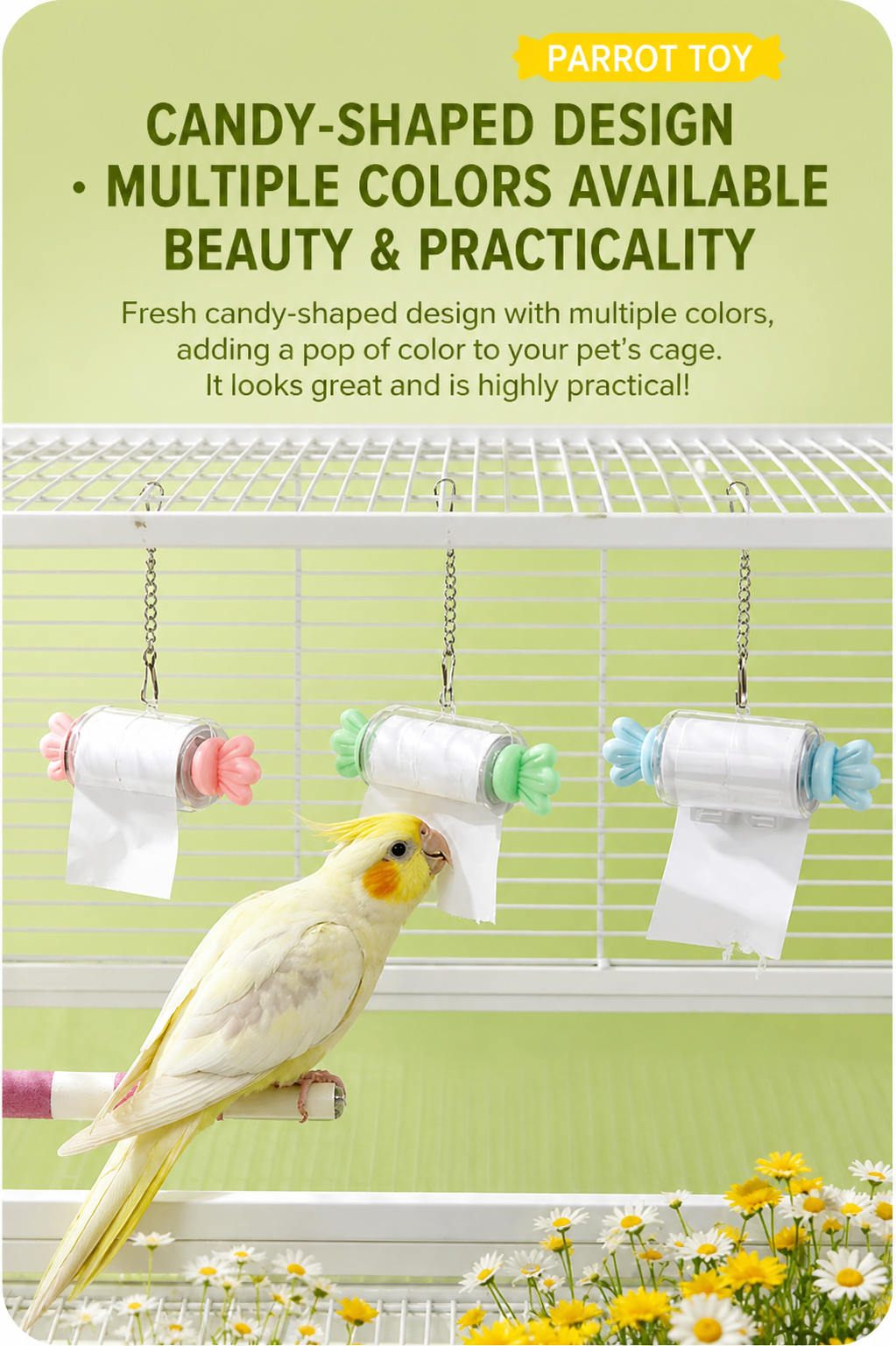Parrot Candy Paper Roll Chew Toy