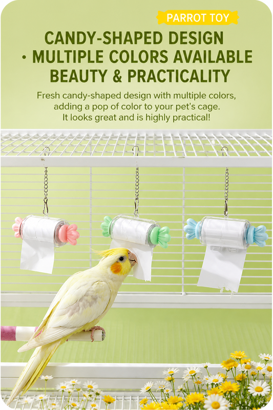 Parrot Candy Paper Roll Chew Toy