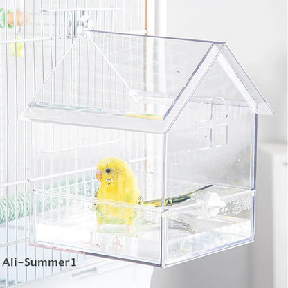 Transparent Wooden Parrot Nest Box
