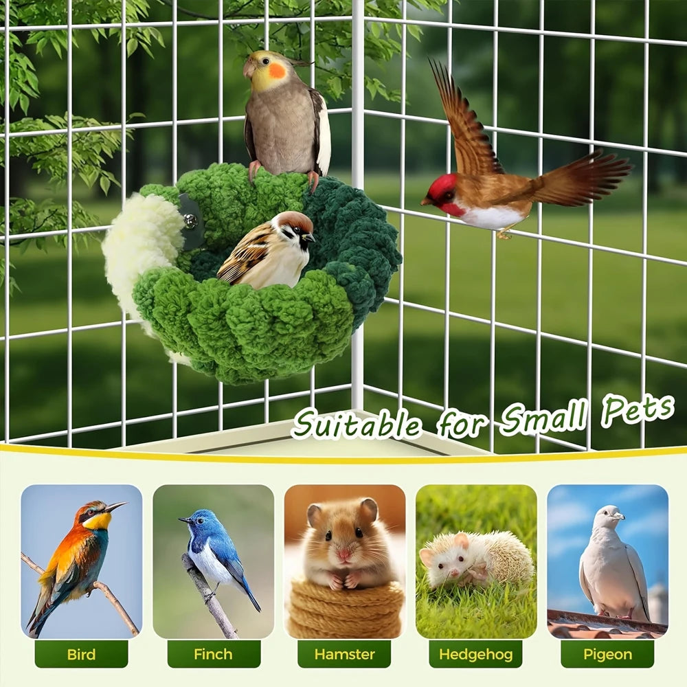 Cozy Plush Parrot Nest – Warm Winter Sleeping Bed