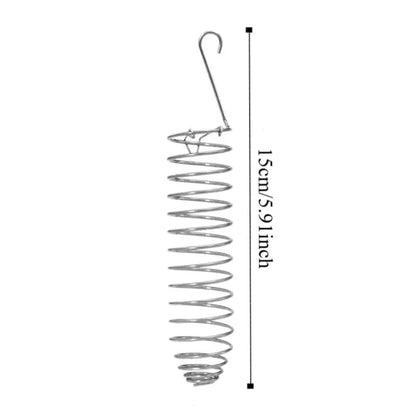 Stainless Steel Spiral Bird Feeder - Hanging Forage Basket
