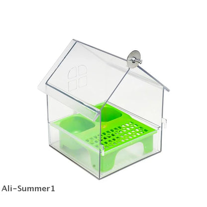 Transparent Wooden Parrot Nest Box