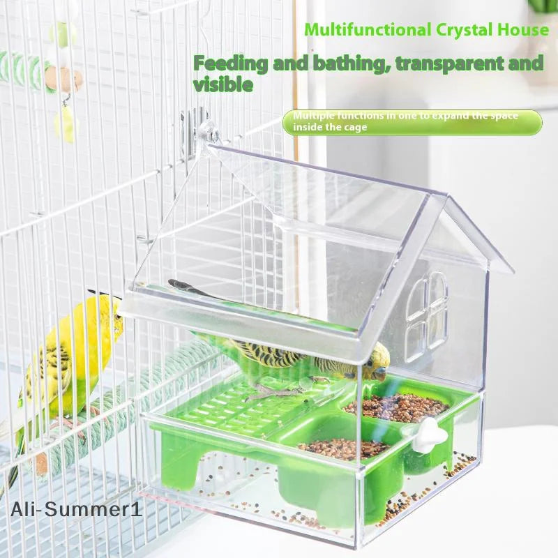 Transparent Wooden Parrot Nest Box