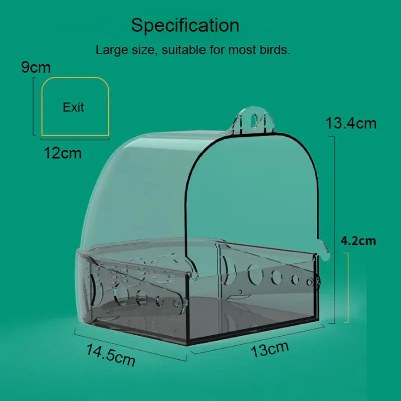 Parrot Bath Basin – Cage Shower & Feeding Bowl
