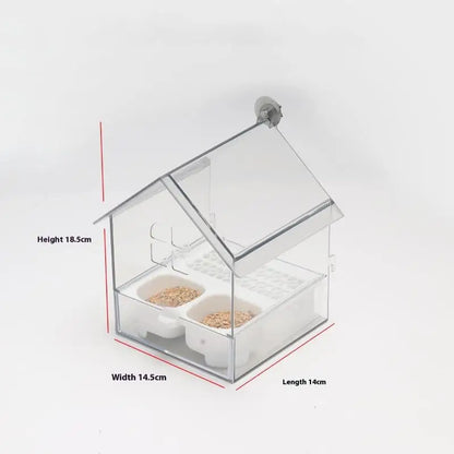 Transparent Wooden Parrot Nest Box