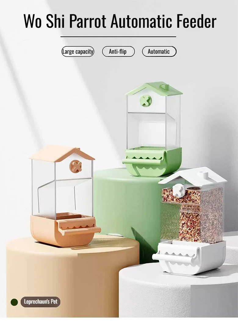 Automatic Parrot Feeder – No Mess Bird Cage Food Box