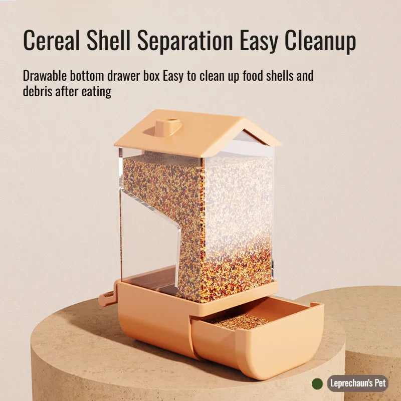 Automatic Parrot Feeder – No Mess Bird Cage Food Box