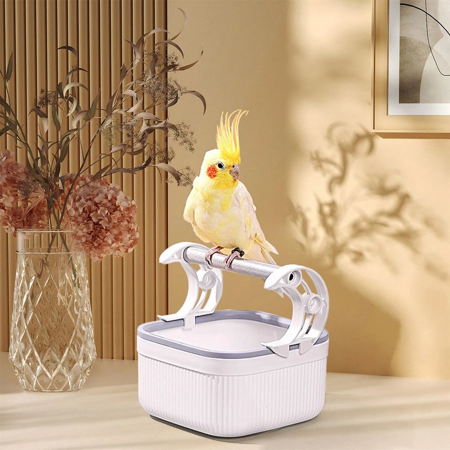 Bird Potty Stand – Portable Parrot Training Perch