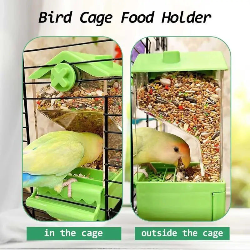 Automatic Parrot Feeder – No Mess Bird Cage Food Box