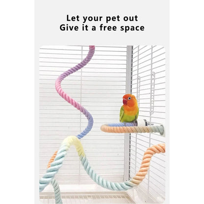 Rope Bird Perch for Cages – Flexible Swing for Parrots & Medium Birds