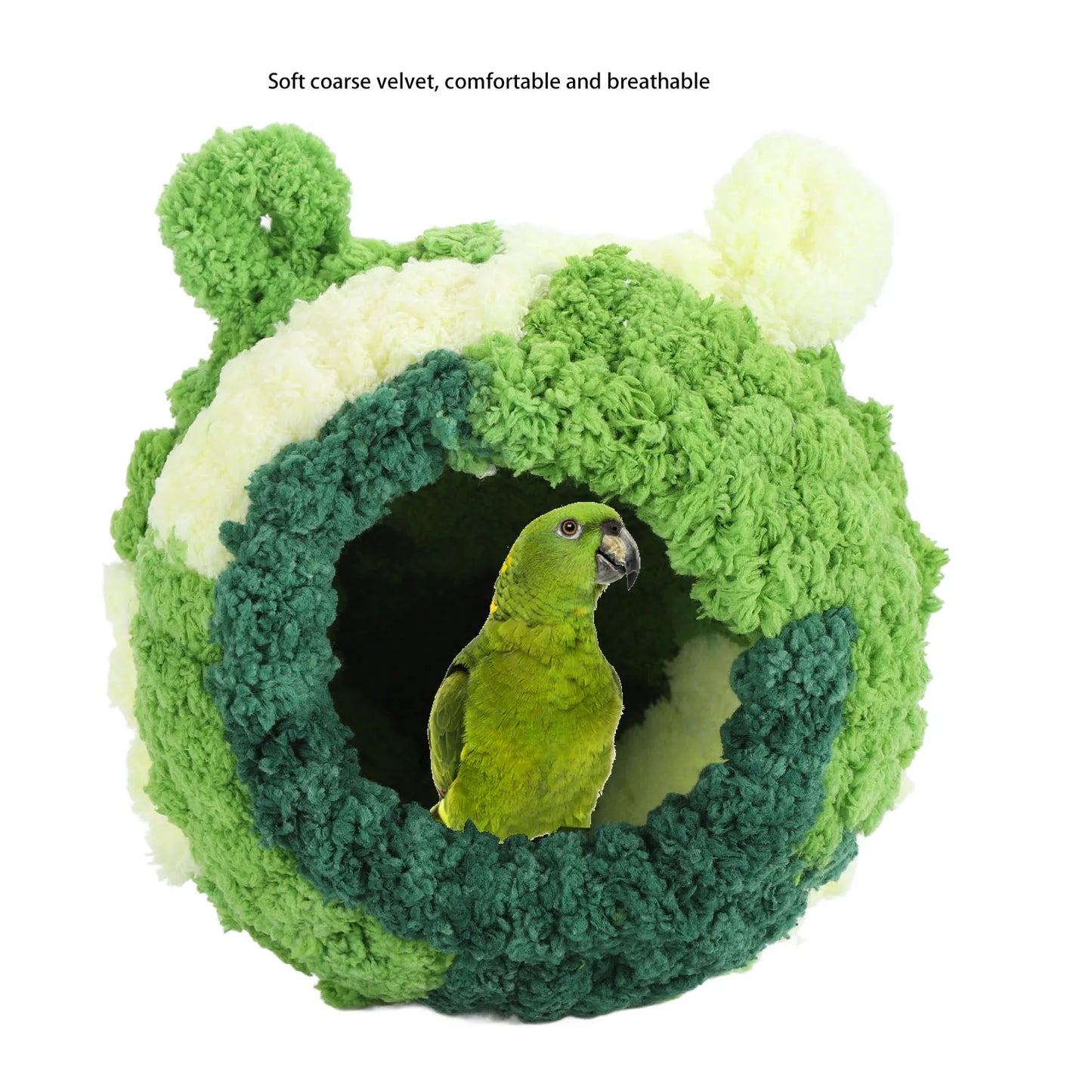 Warm Plush Bird Nest Bed for Parakeets & Parrots