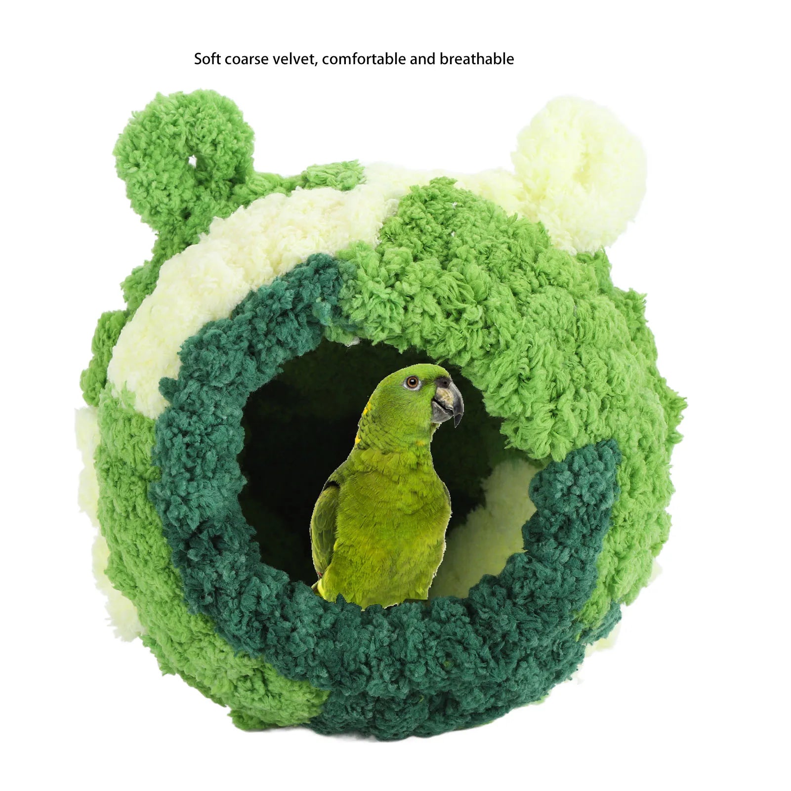 Warm Plush Bird Nest Bed for Parakeets & Parrots