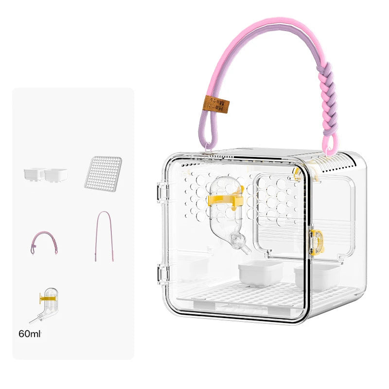 Portable Clear Bird Carrier – Lightweight Travel Cage
