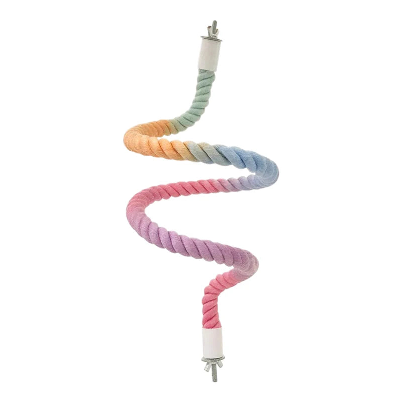 Rope Bird Perch for Cages – Flexible Swing for Parrots & Medium Birds