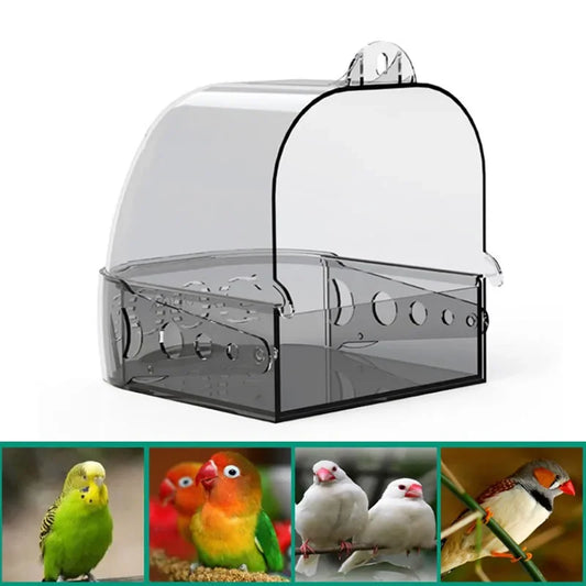 Parrot Bath Basin – Cage Shower & Feeding Bowl