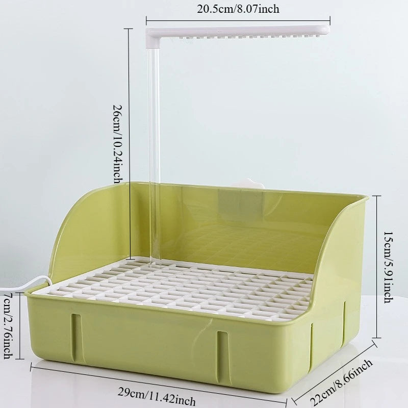 Electric Bird Bath with Circulating Water for Parrots