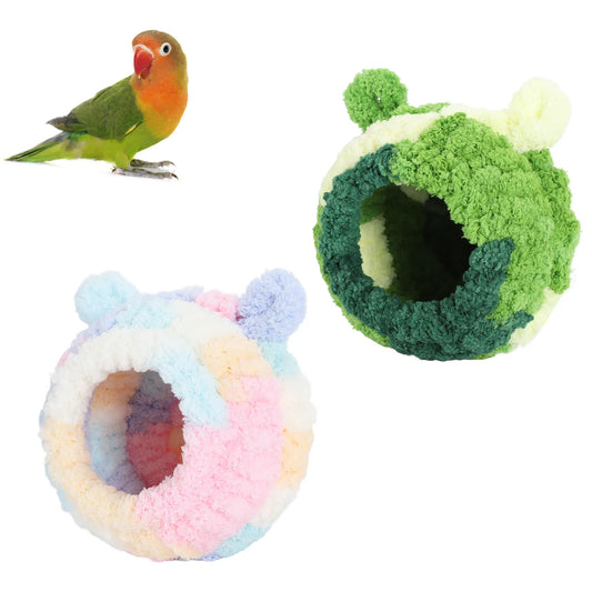 Warm Plush Bird Nest Bed for Parakeets & Parrots