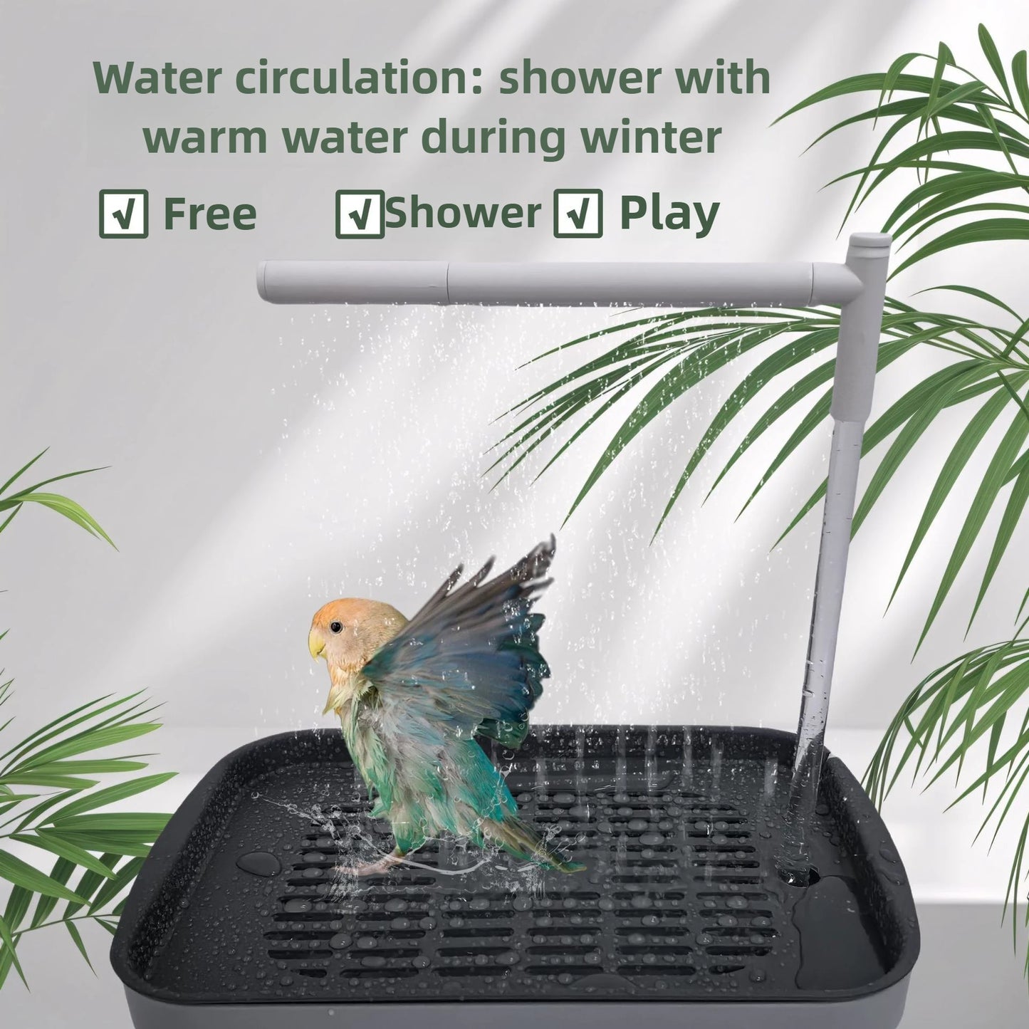 Automatic Circulating Bird Bath for Parrots