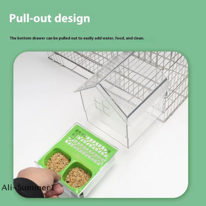 Transparent Wooden Parrot Nest Box
