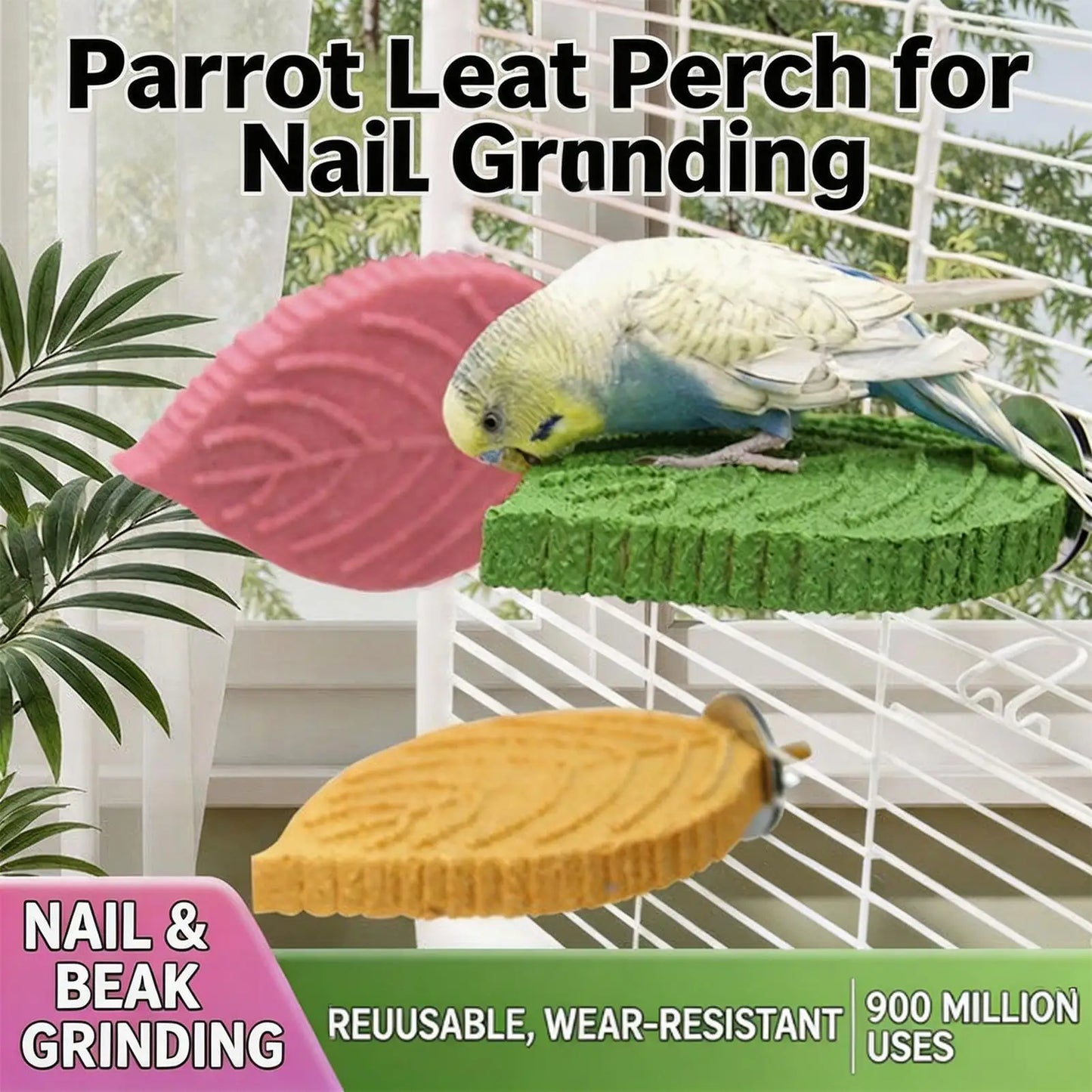 Cockatiel Perch Stand – Resin Bird Cage Platform Toy
