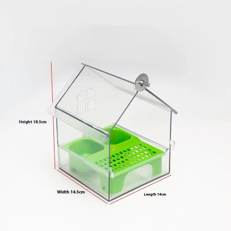 Transparent Wooden Parrot Nest Box