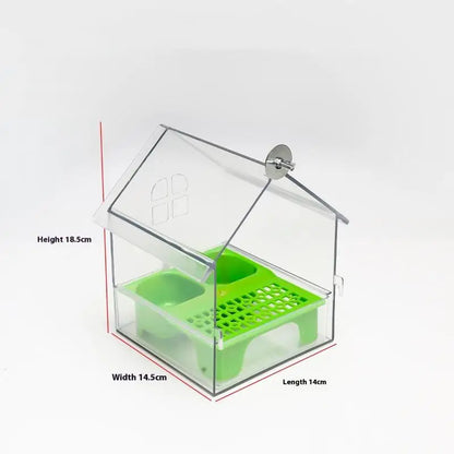 Transparent Wooden Parrot Nest Box