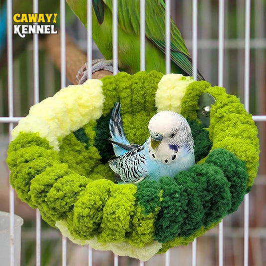 Cozy Plush Parrot Nest – Warm Winter Sleeping Bed