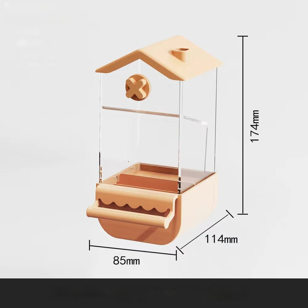 Automatic Parrot Feeder – No Mess Bird Cage Food Box