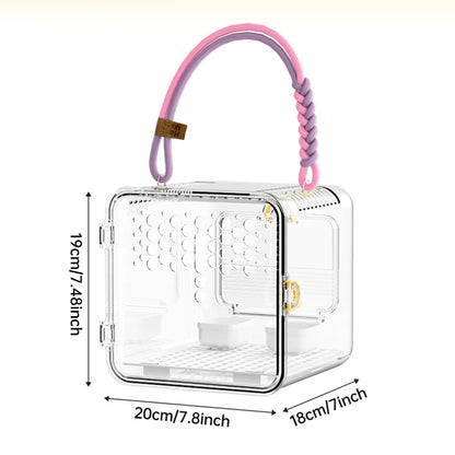 Portable Clear Bird Carrier – Lightweight Travel Cage